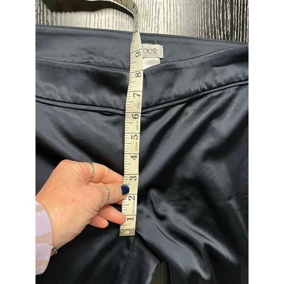 Amazing Y2K Cache Navy Blue Satin Pants Set/Formal/Cocktail/Party/Event Outfit - Picture 12 of 13